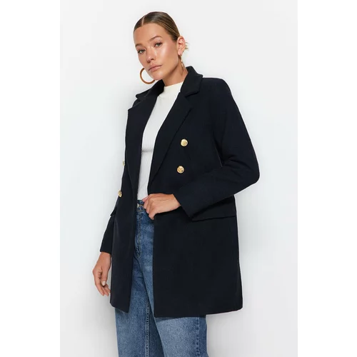Trendyol Coat - Navy blue - Double-breasted
