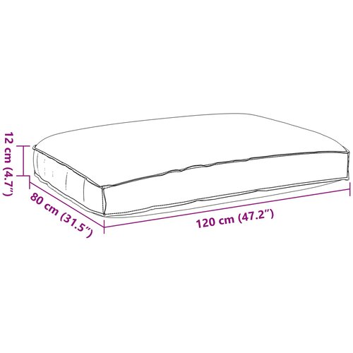  Jastuk Crna 120 x 80 x 12 cm Oxford tkanina Slike