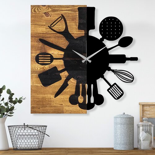 wooden clock 32 walnutblack decorative wooden wall clock Slike