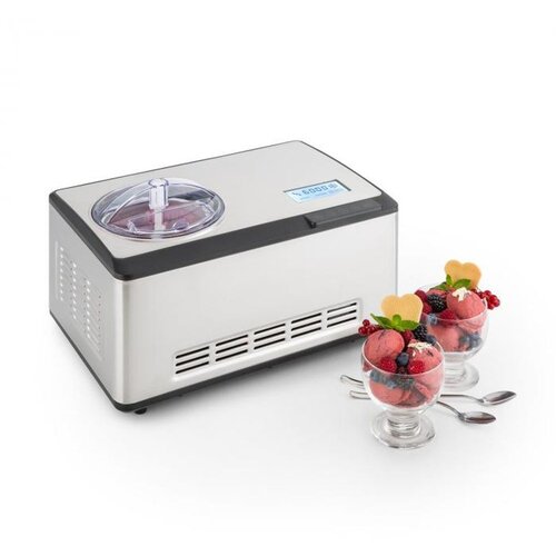 Klarstein Dolce Bacio, naprava za pripravo sladoleda, kompresor, 2L, LCD zaslon, plošča na dotik, inox jeklo Cene