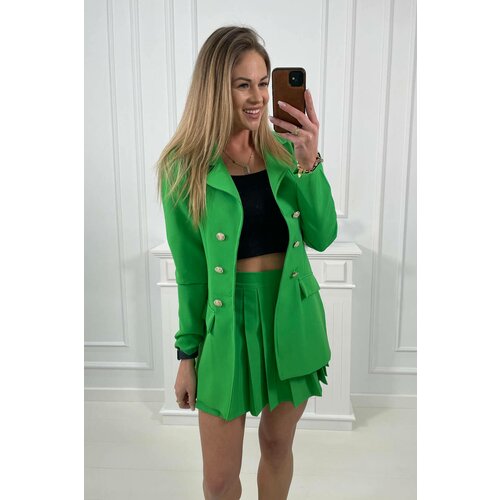 Kesi Elegant set of jackets with a skirt of green color Slike