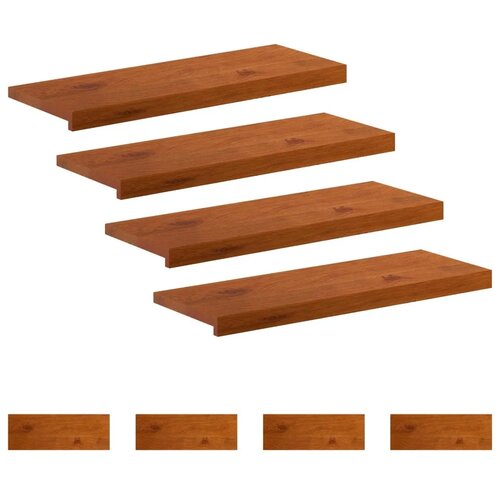  Stepenica 8 kom. 70 x 25 x 2 cm Smeđa Čvrsto Hrastovo Drvo - Smeđa 70 x 25 x 2 cm 8 Slike