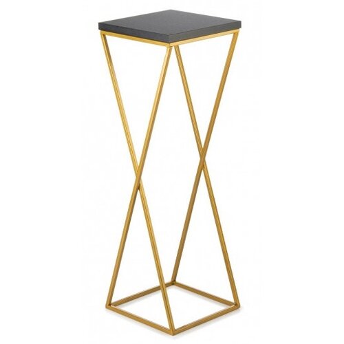  Stalak za cveće LOFT 70x24 cm, zlatna/crna Slike