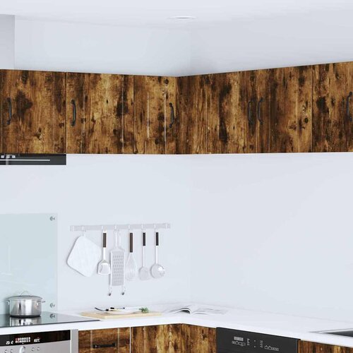 vidaXL Stenska kuhinjska omarica z vrati Dimljeni oreh 57 x 57 x 40 cm Cene