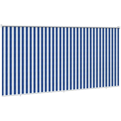  Vanjska roleta 90% blokada UV zraka Plava i bijela pruga 400 x 140 cm Slike
