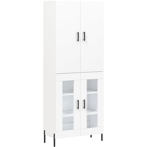  Visoka komoda bijela 69,5x34x180 cm konstruirano drvo Slike