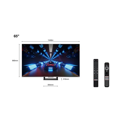Tcl Televizor 65C735, QLED, 165cm (65&amp;quot;), 4K UHD, Android TV, WiFi, Bluetooth, HDR PRO, 144Hz, Motion Clarity Pro, AMD FreeSync Premium, ONKYO, Google Assistant Slike