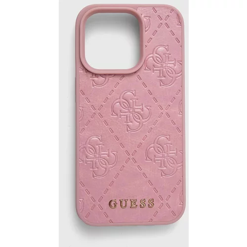 Guess Etui za telefon iPhone 15 Pro 6.1 roza barva