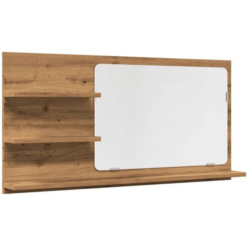 Maison Chic Kopalniška omarica - Kopalniški kabinet z ogledalom artisan hrast 90x11x45 cm les, (21795007) Cene