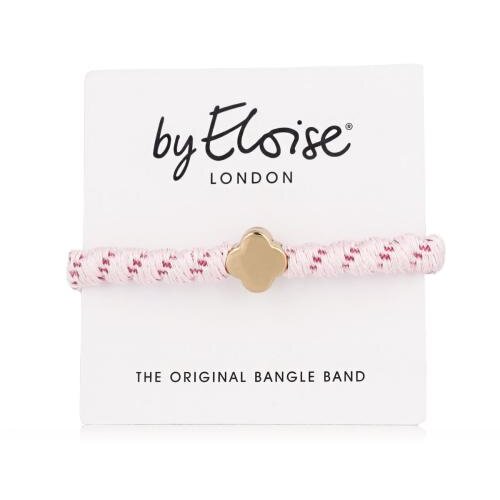 By Eloise London Woven Gold Quatrefoil Soft Pink gumice za kosu Cijene
