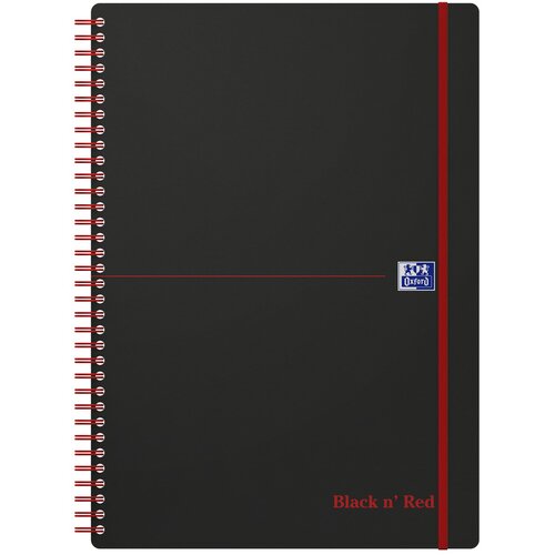 Oxford sveska office black n red A4 kvadratići, pp sa gumicom crna Cene