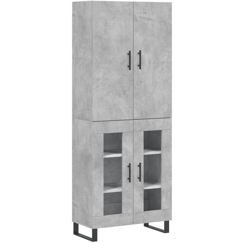 Maison Chic Visoka Komoda - Predalnik betonsko siva 69,5x34x180 cm inženirski les, (21722764) Cene
