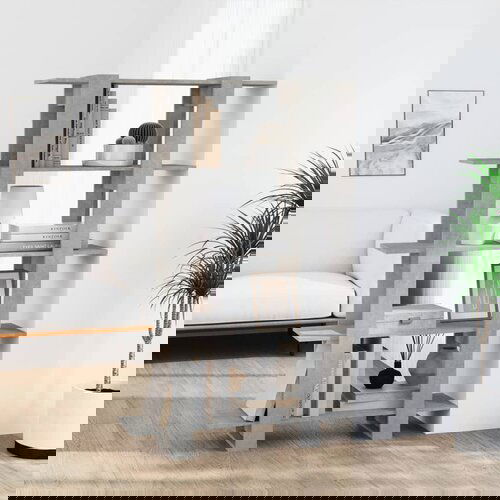 VidaXL Ormarić za knjige / sobna pregrada boja betona 100x30x160 cm Slike