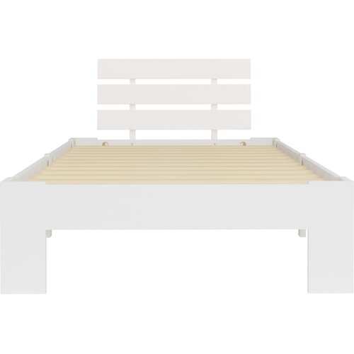  Okvir za krevet od masivne borovine bijeli 100 x 200 cm Slike