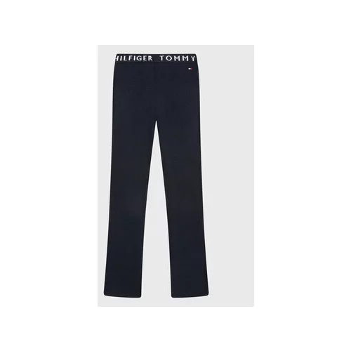 Tommy Hilfiger Pletene hlače Branded KG0KG06801 Mornarsko modra Regular Fit