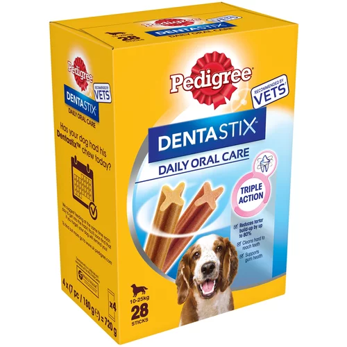 Pedigree Dentastix dnevna nega zob - Multi pakiranje (28 kosov) za srednje velike pse (10-25 kg)