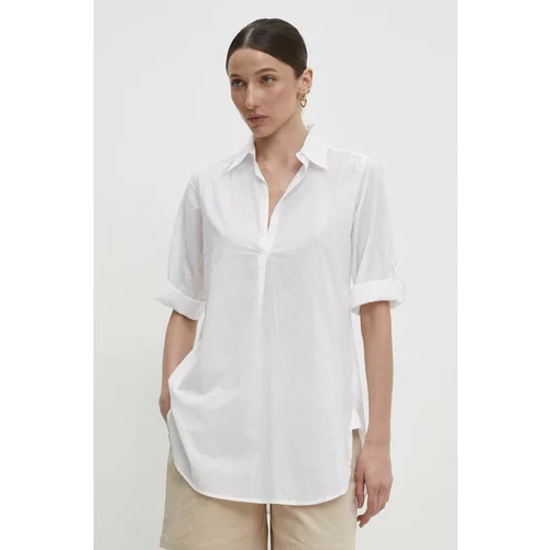 Answear Lab Bombažna majica ženska, bela barva