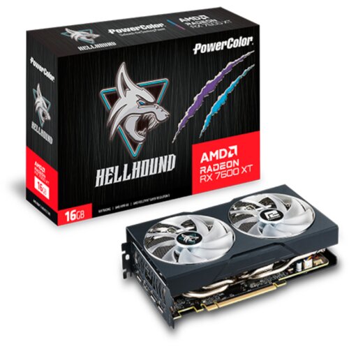 Power Color Graficka karta Hellhoound RX7600XT 16G-L/OC AMD/16GB/GDDR6/128bit/crna Cene