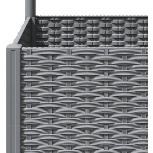  Vrtna sadilica s re&amp;scaron;etkom svjetlosiva 80x80x136 cm PP Slike