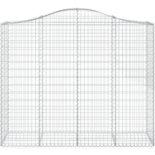  Lučne gabionske ko&amp;scaron;are 2 kom 200x50x160/180cm pocinčano željezo Slike