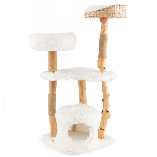 Costway Lesena praskalnica za mačko Lair 48 x 48 x 124 cm, (5000299908) Cene