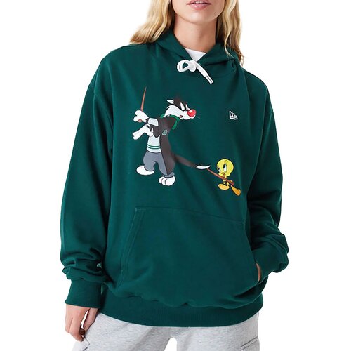 New Era ženski 100th Anniversary Mashup Looney Tunes Harry Potter Sylvester and Tweety Oversized pulover sa kapuljačom Slike