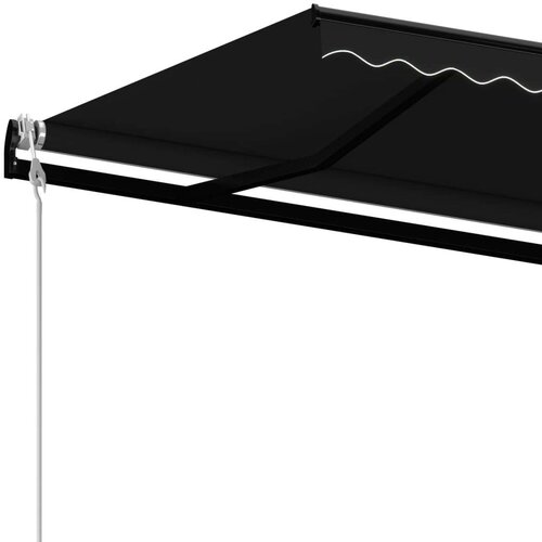  Automatska tenda sa senzorom za vjetar LED 400x350 cm antracit Slike