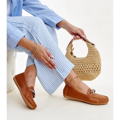 Gemre Brown loafers adorned with rhinestones Adiba Cijene