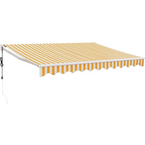 Maison Chic Avtomatsko zložljiva tenda - Senčniki rumena in bela 3x2,5 m, (22038786) Slike