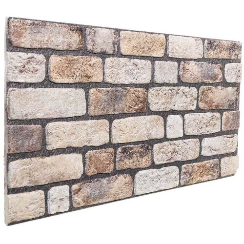  Zidne panele 10 pcs Svijetlosmeđa 100 x 50 cm EPS pjena - Svjetlosmeđa Cene