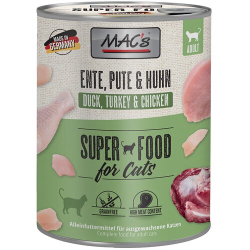 MAC's MAC´s Cat mokra hrana 6 x 800 g - Pačetina, puretina i piletina Cijene