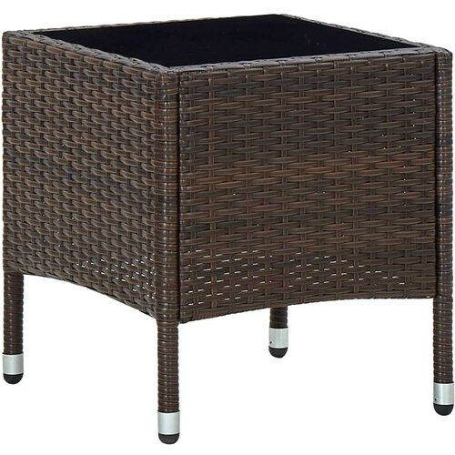 VidaXL vrtni stol smeđi 40 x 40 x 45 cm od poliratana Slike