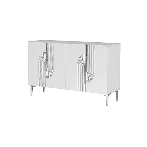 Hanah home konzola meyra 120 white silver Slike
