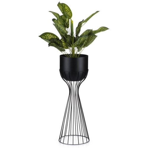 Metalna saksija LOFT 56x20 cm crna Cene