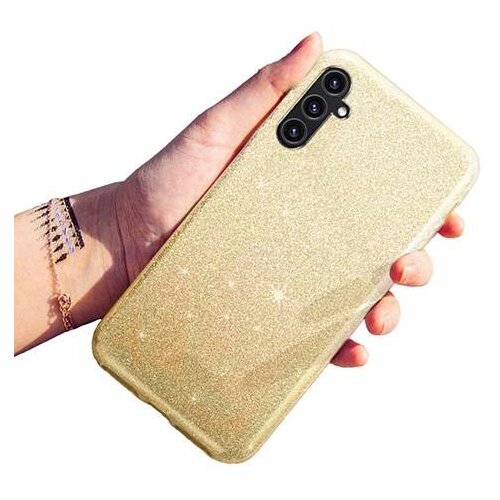 Onasi silikonski ovitek z bleščicami bling za samsung galaxy A55 - zlat Cene