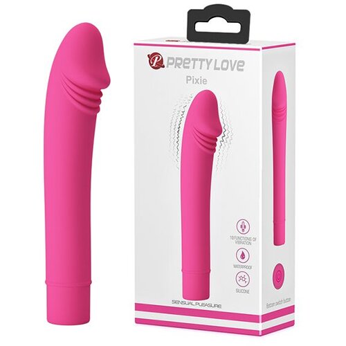 Roze silikonski vibrator 15cm Slike