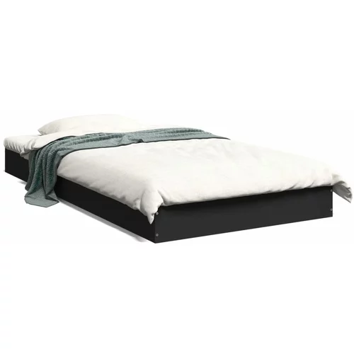 vidaXL Okvir za krevet crni 90 x 190 cm od konstruiranog drva