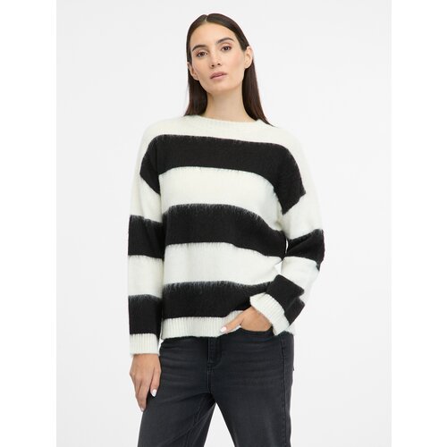 Orsay Black striped women&amp;#039;s sweater - Women&amp;#039;s Slike