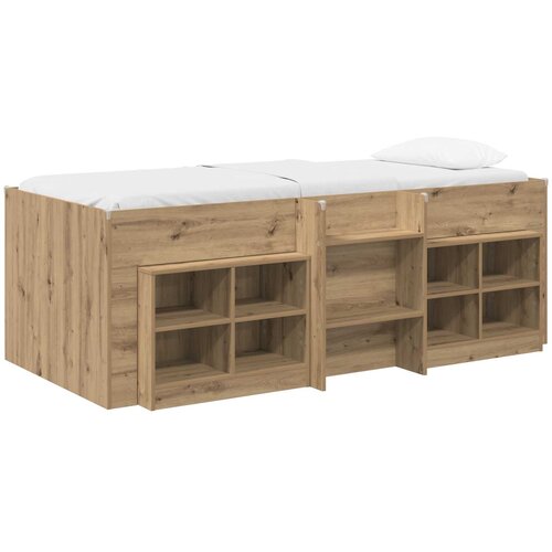  Loft krevet s ormarom 3 kom. Hrast artisan Konstruirano drvo Slike