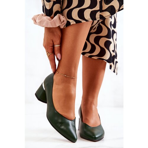 Kesi Leather Pumps Top V Spitz Green Marilyn Slike