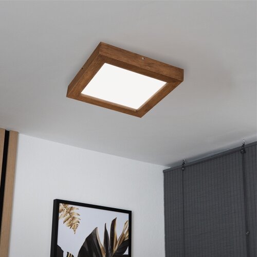  Brilagi-LED Prigu&amp;scaron;iva svetiljka WOODY FRAME LED/24W/230V hrast 30x30 cm IP44 + daljinski upravljač Slike