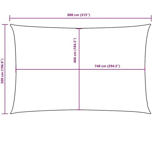  Jedro protiv sunca od tkanine Oxford pravokutno 5x8 m terakota Slike