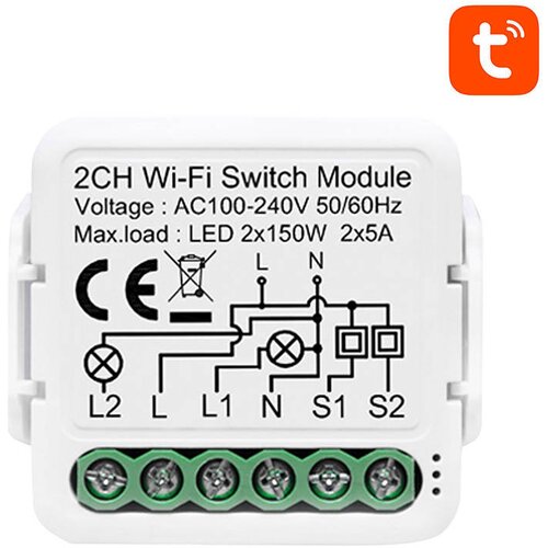 Avatto N-WSM01-2 tuya inteligentno stensko stikalo wi-fi, (20771431) Slike
