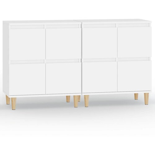 Maison Chic Komoda - Predalnik 2 kosa bela 60x35x70 cm inženirski les, (21721853) Cene