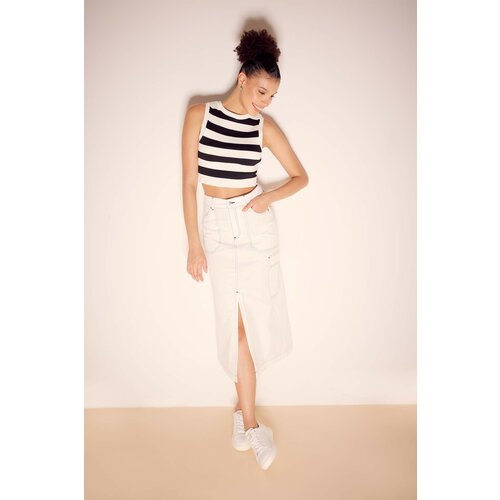 Defacto Coool Cargo Fit Poplin Midi Skirt Slike