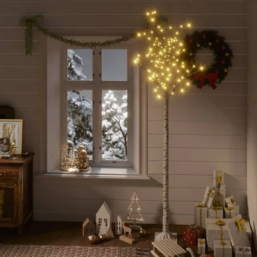  Božićno drvce s 200 LED žarulja 2,2 m toplo bijelo izgled vrbe