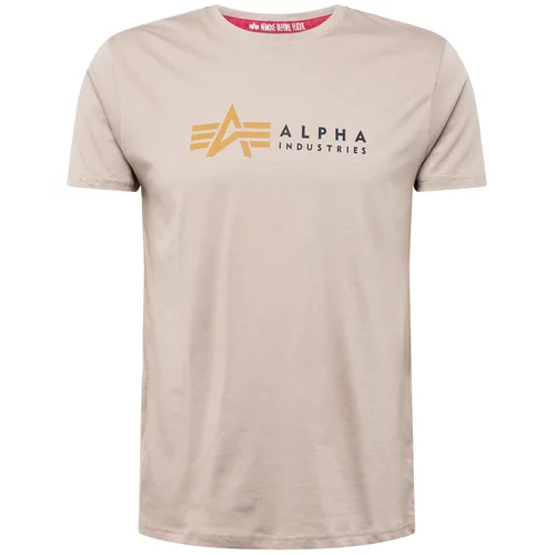 Alpha Industries Majica pesek / oranžna / črna