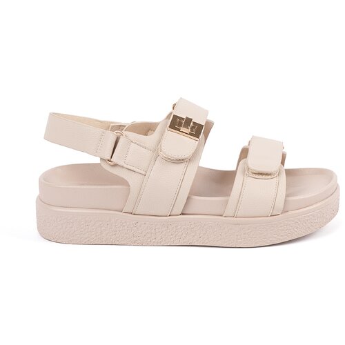 GOODIN Beige elegant platform sandals Cene