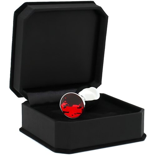 Rimba XS - crveni kamen, metalni analni dildo (srebrni) Slike