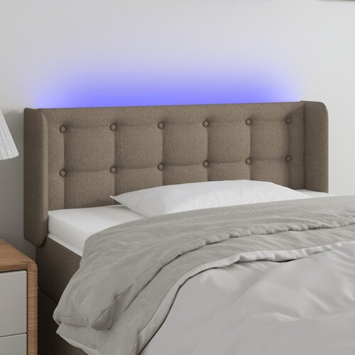  LED uzglavlje smeđesivo 93x16x78/88 cm od tkanine Cijene